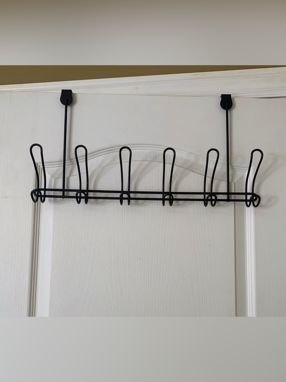 Over-the-Door Metal 6-Hook Organizer